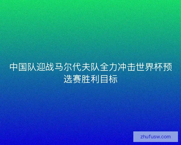 中国队迎战马尔代夫队全力冲击世界杯预选赛胜利目标
